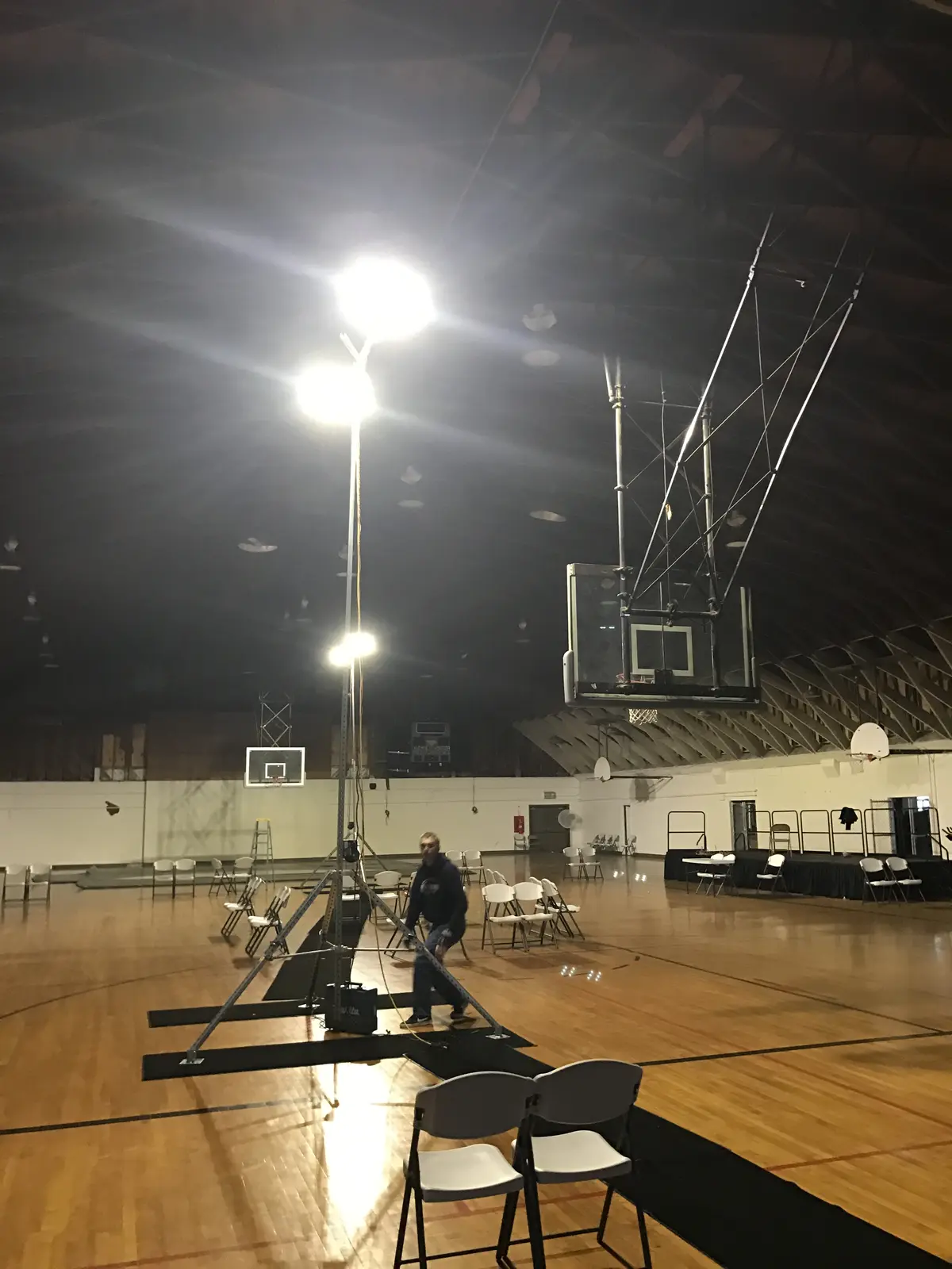 Outdoor event lighting and equipment