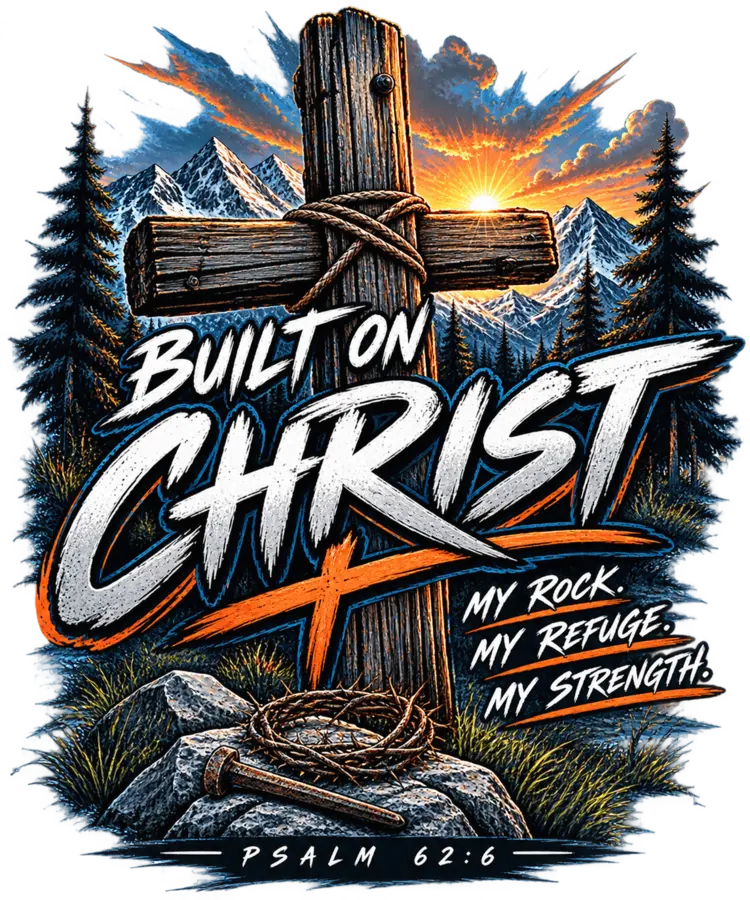 Built on Christ — My Rock shirt graphic