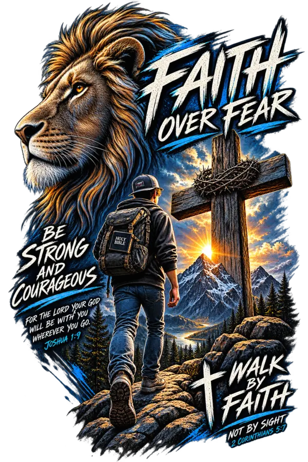 Faith Over Fear — Adventure shirt graphic