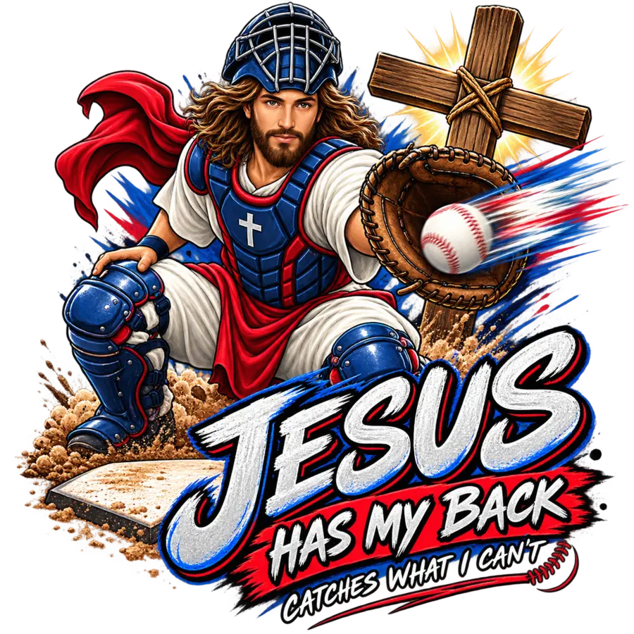 Jesus Catcher — Has My Back shirt graphic