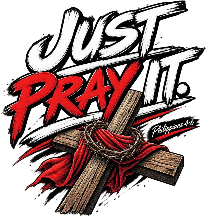 Just Pray It — Brushstrokes shirt graphic