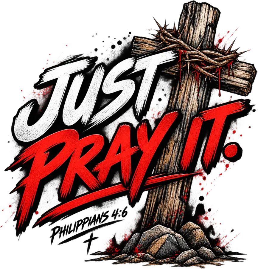 Just Pray It — Gritty Cross shirt graphic
