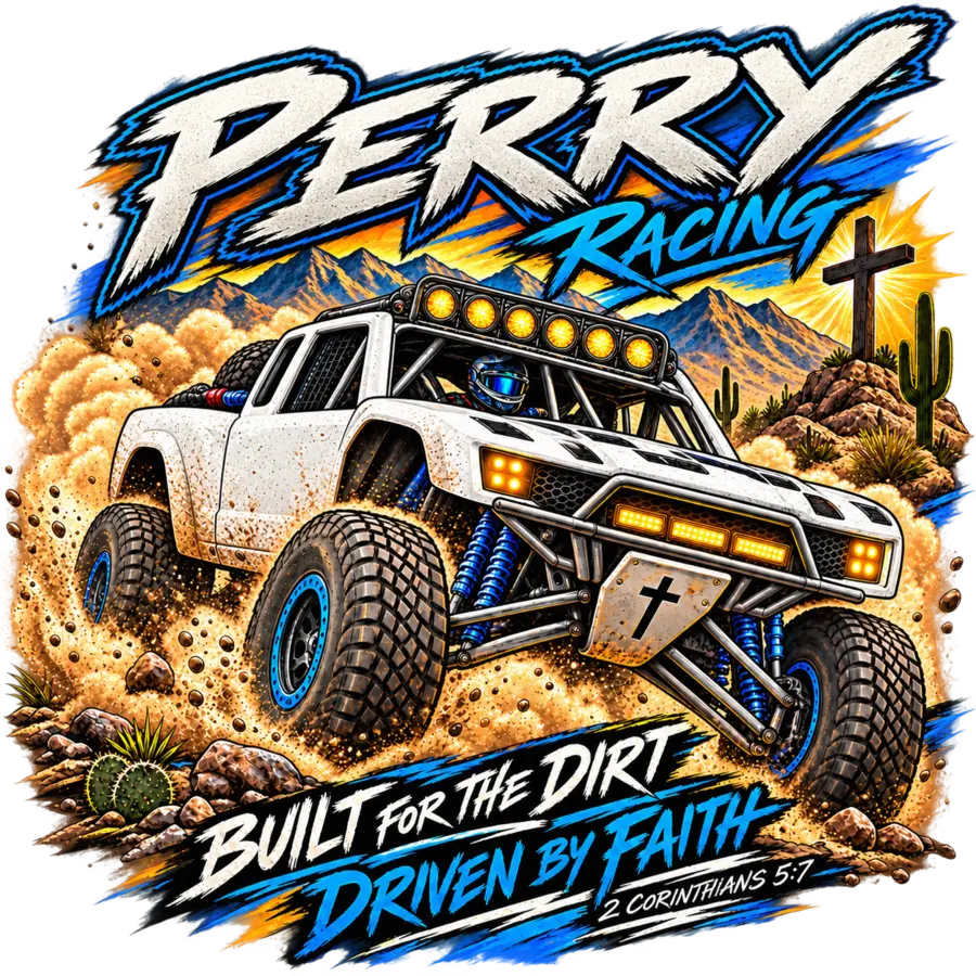 Perry Racing — Desert Faith shirt graphic