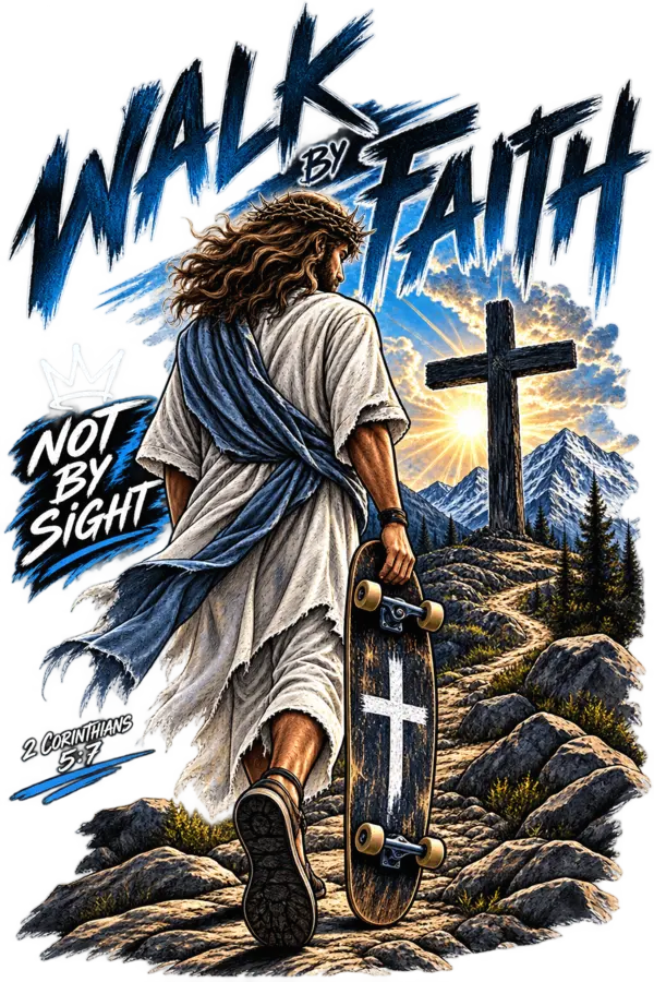 Walk by Faith — Crossroads of Adventure shirt graphic