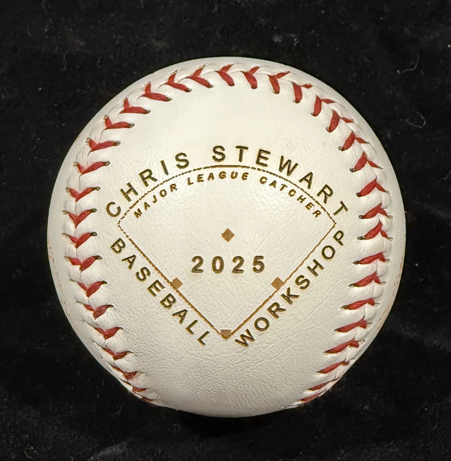 Baseball engraved with a name and event