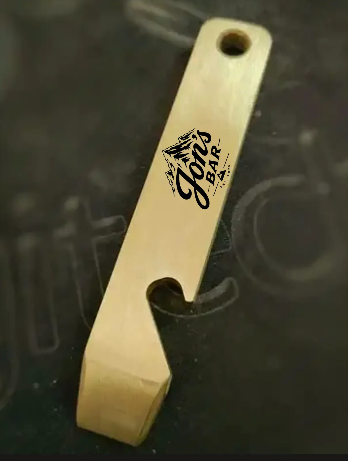 Custom engraved metal bottle opener