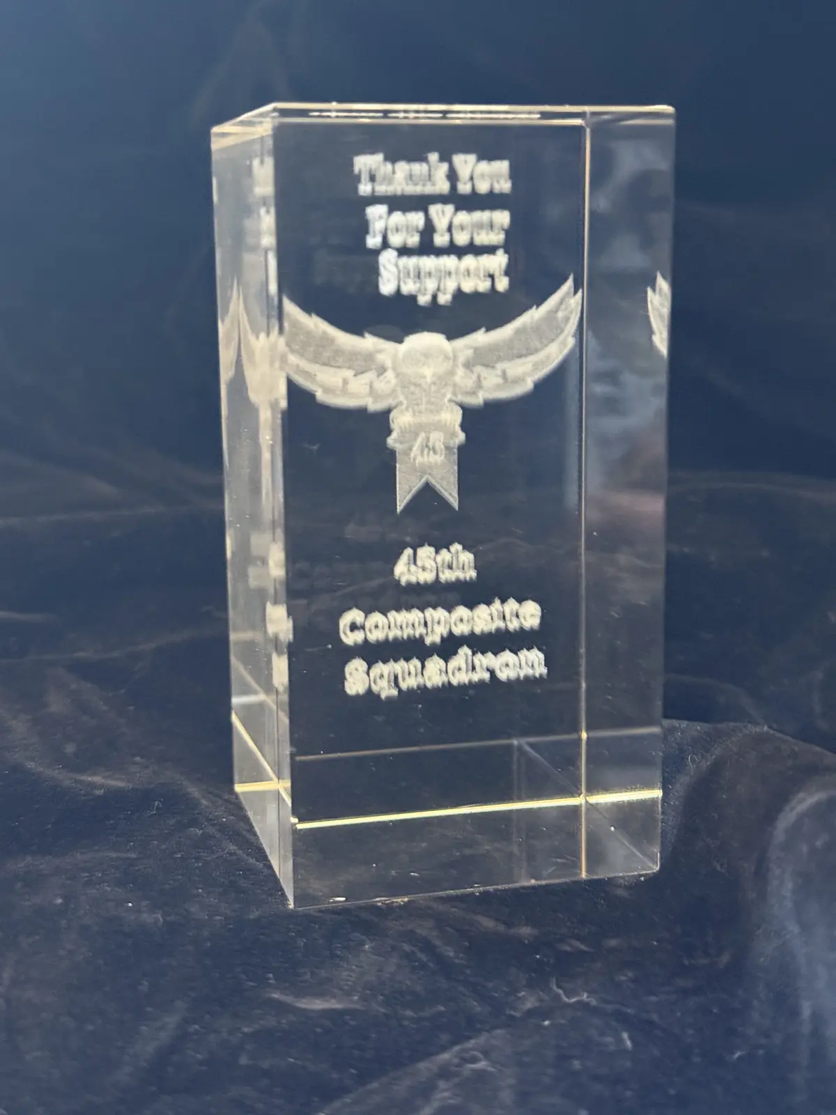 Custom 3D crystal recognition piece