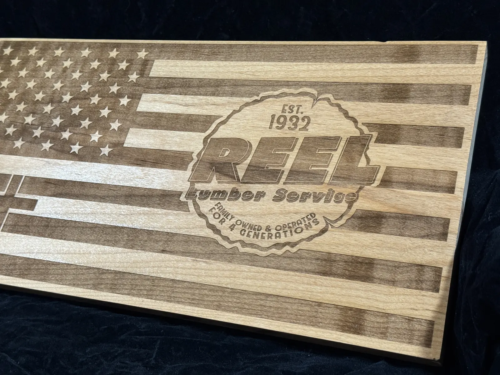 Custom engraved wood plaque